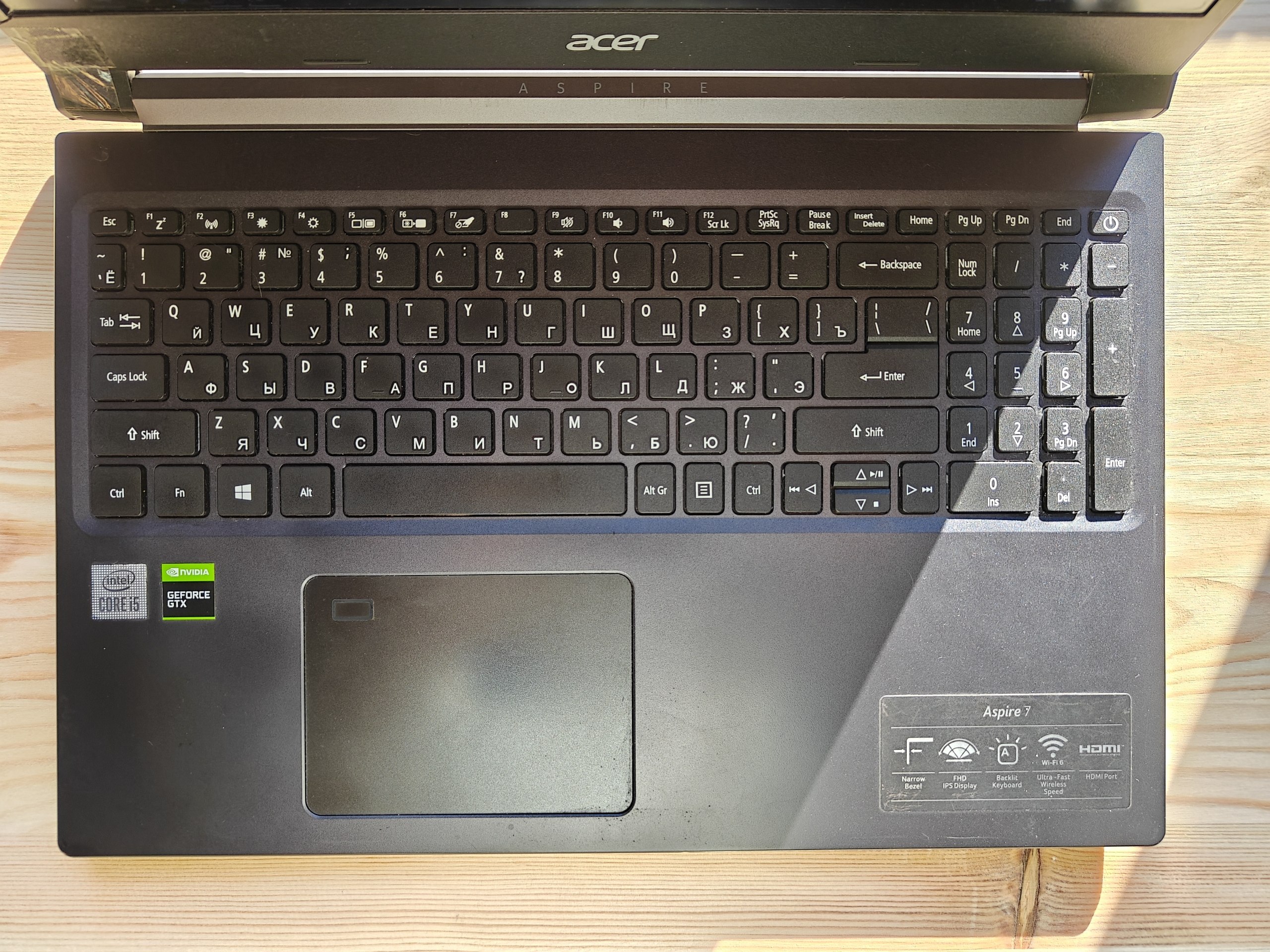 Ноутбук Acer Aspire 7 (i5-10300H, 32 ГБ, GTX 1650, SSD 1 ТБ)