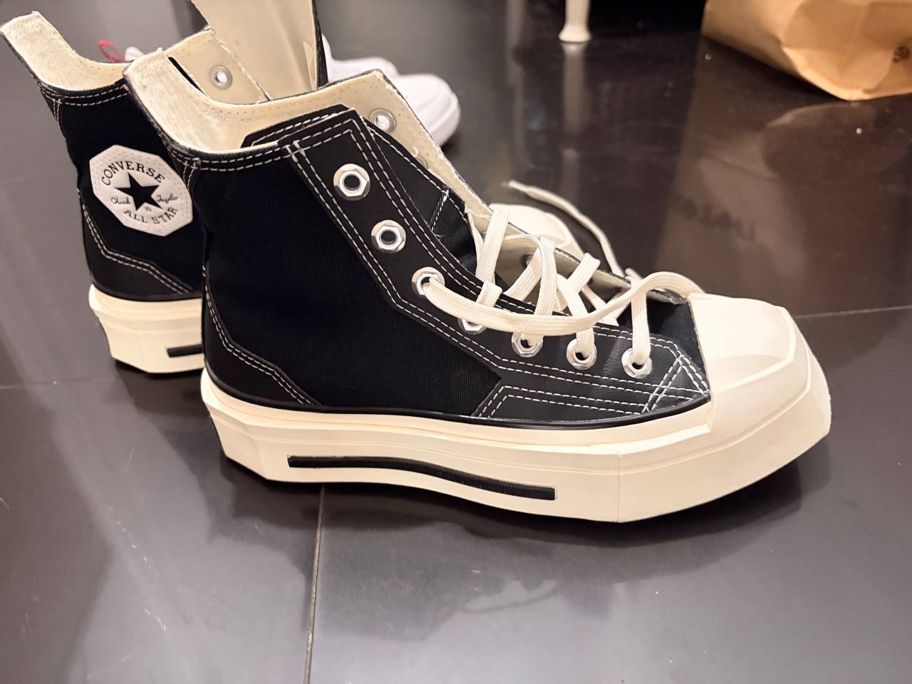 Converse высокие кеды чёрно-белые, 35