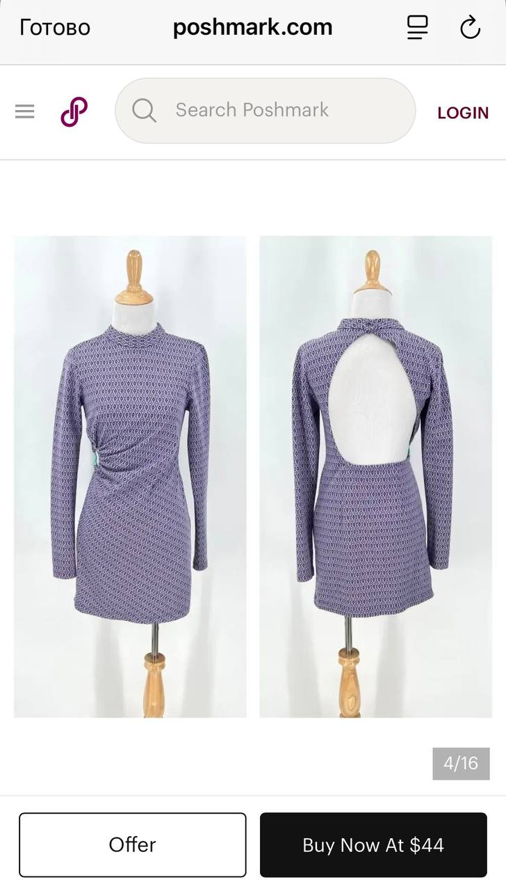 Платье Zara с боковым вырезом и открытой спиной, XS