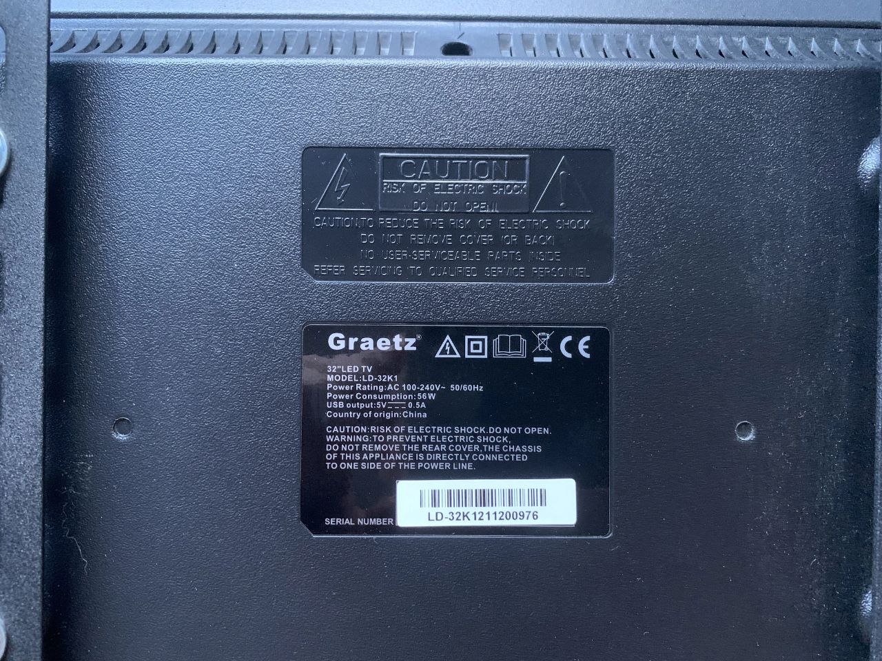 Телевизор Graetz LD-32K1 Smart TV с кронштейном