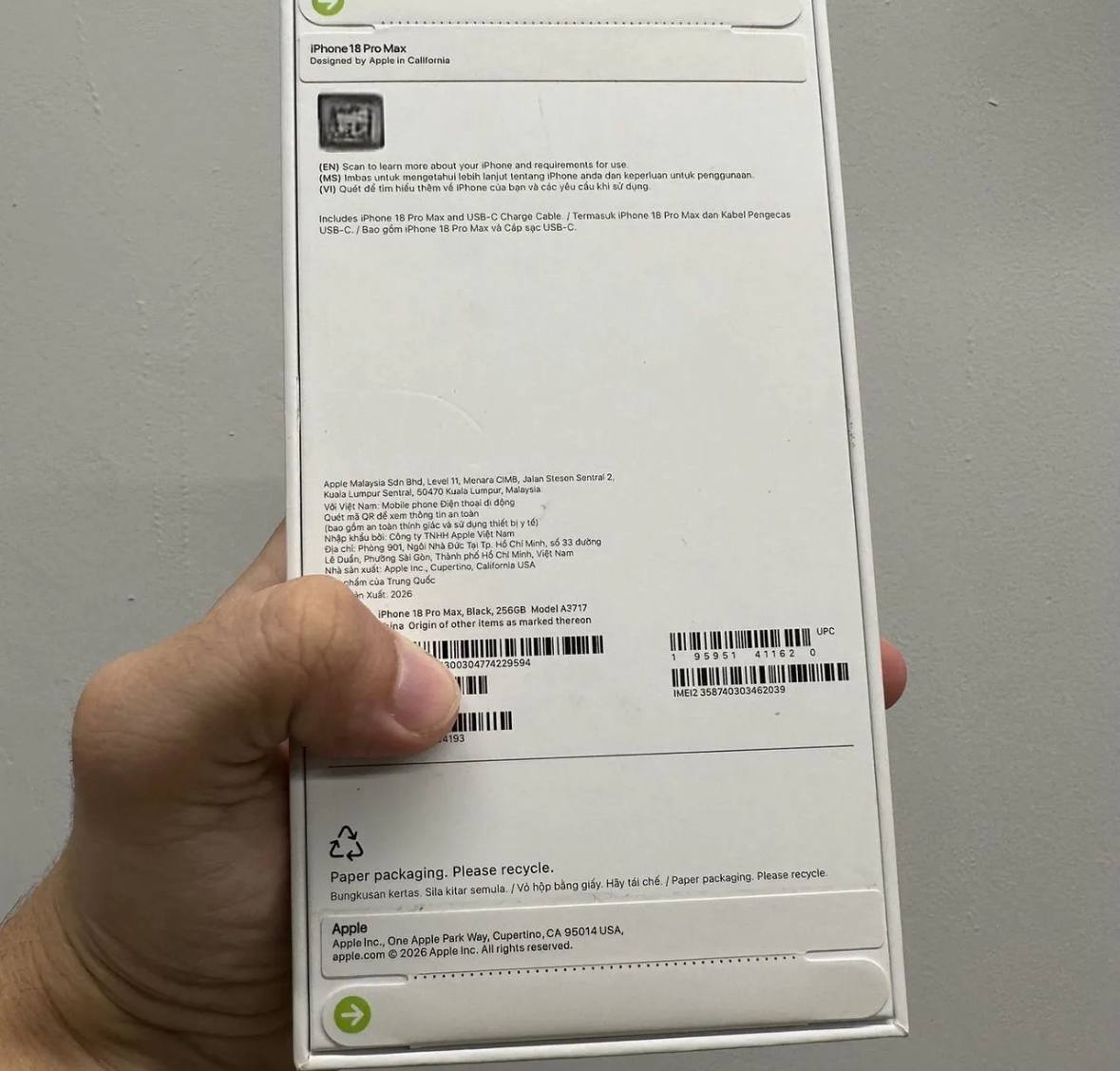 iPhone 18 Pro Max 245GB e-SIM