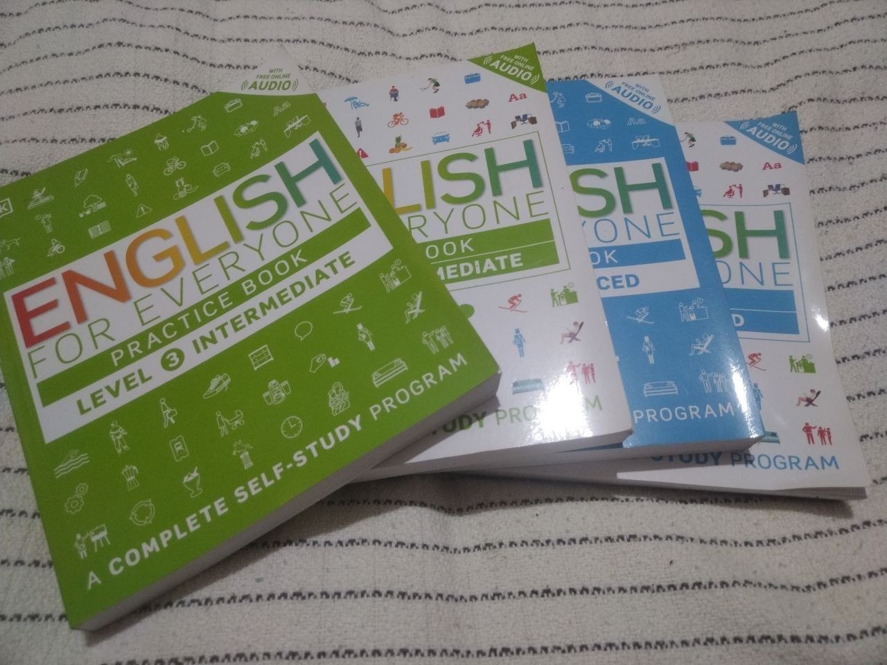 English for Everyone (1–4): учебники + практикумы, 8 книг