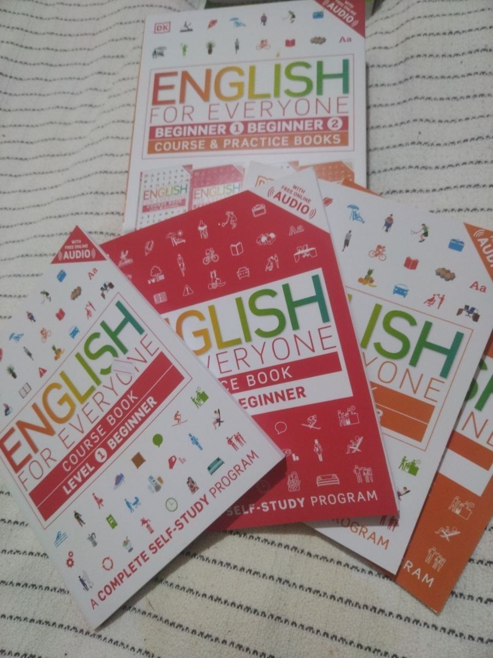 English for Everyone (1–4): учебники + практикумы, 8 книг