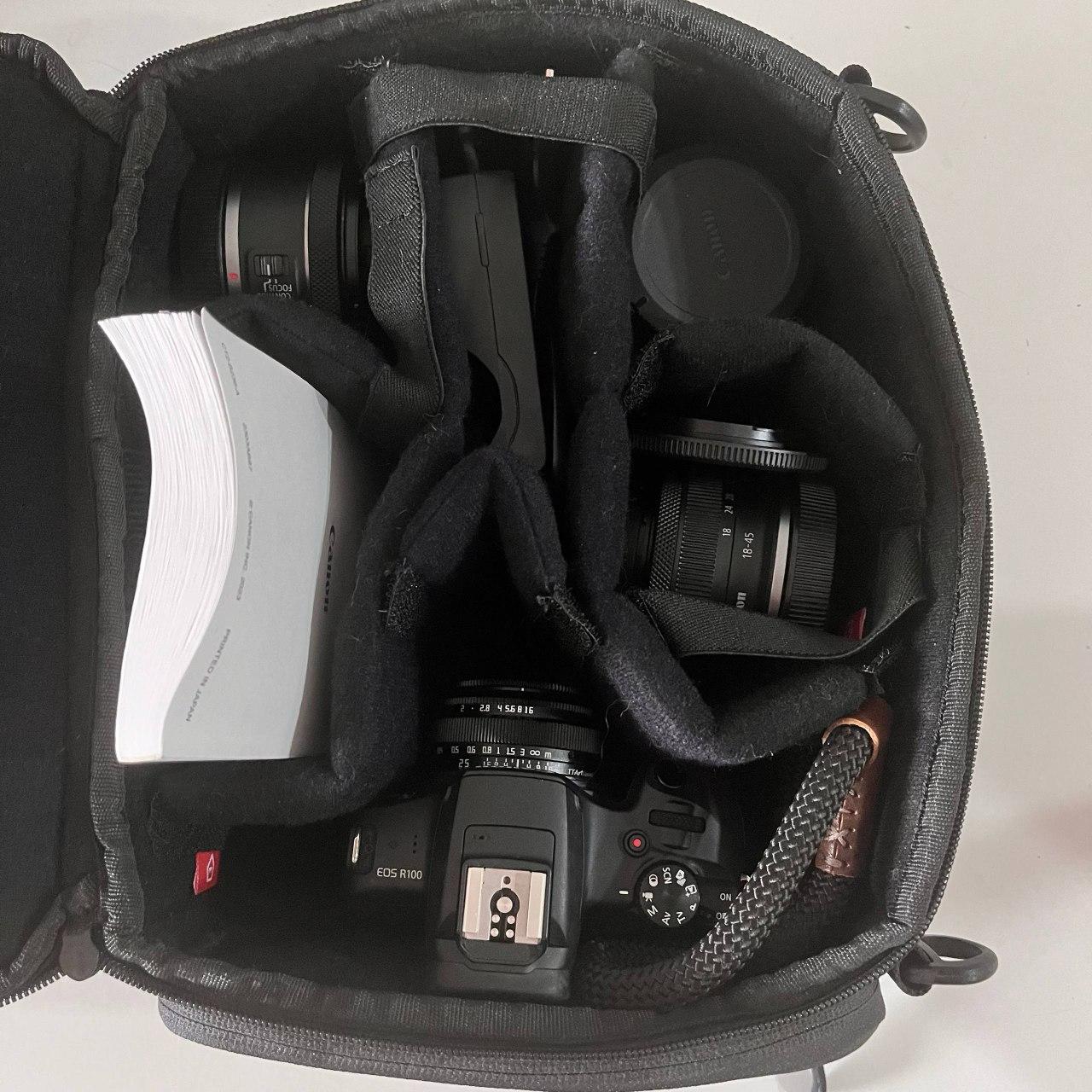 Комплект Canon EOS R100 + объективы RF-S 18-45mm, RF 16mm, TTArtisan 25mm, 50mm