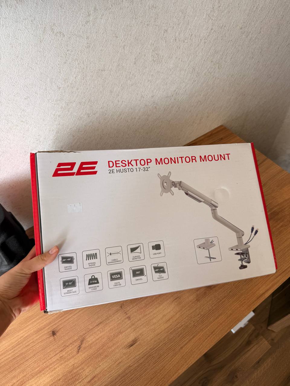 Комплект: Монитор Dell 34 Curved USB-C + кронштейн 2E Husto + подставка Ugreen