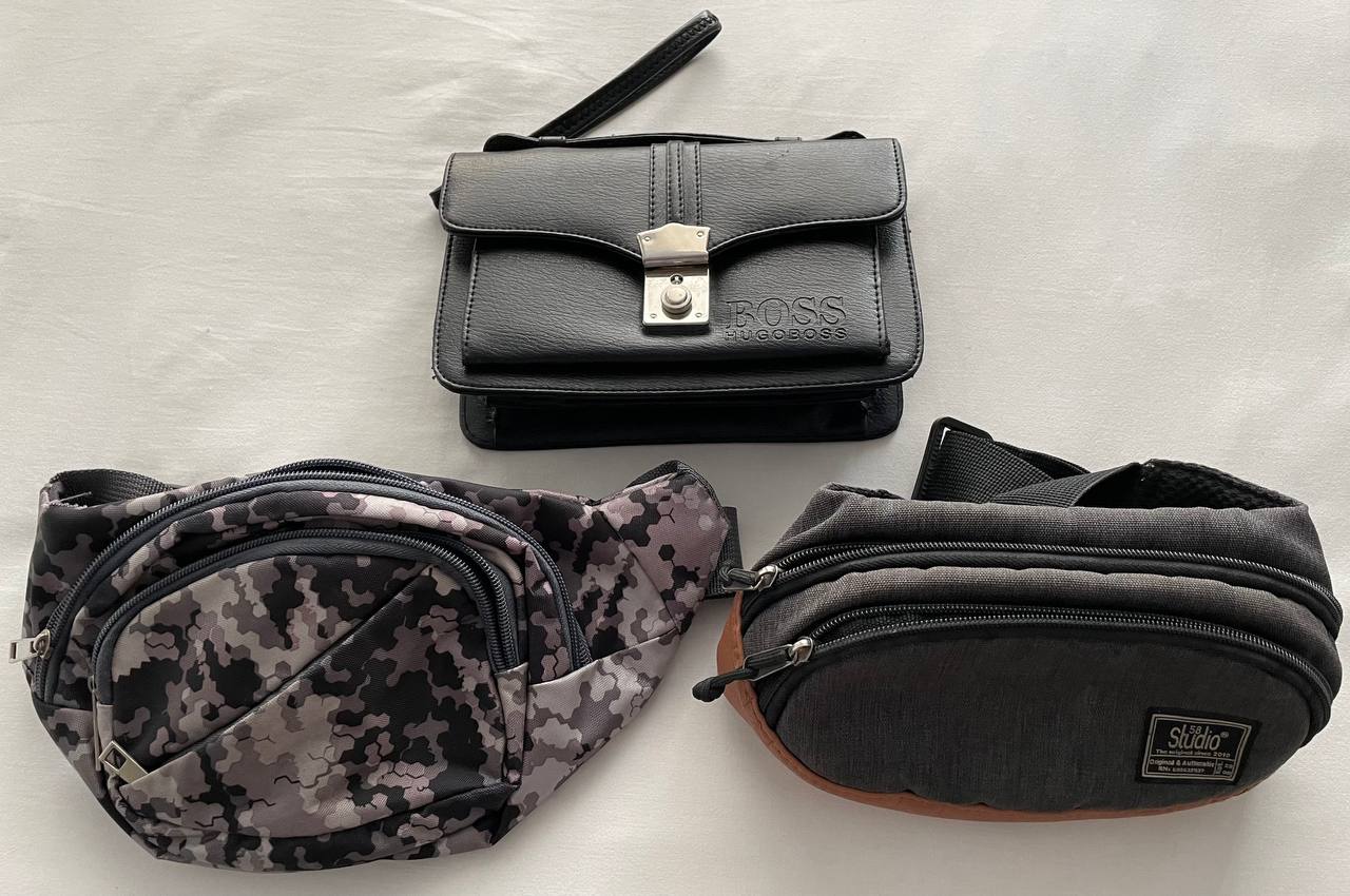 Барсетка Hugo Boss кожаная