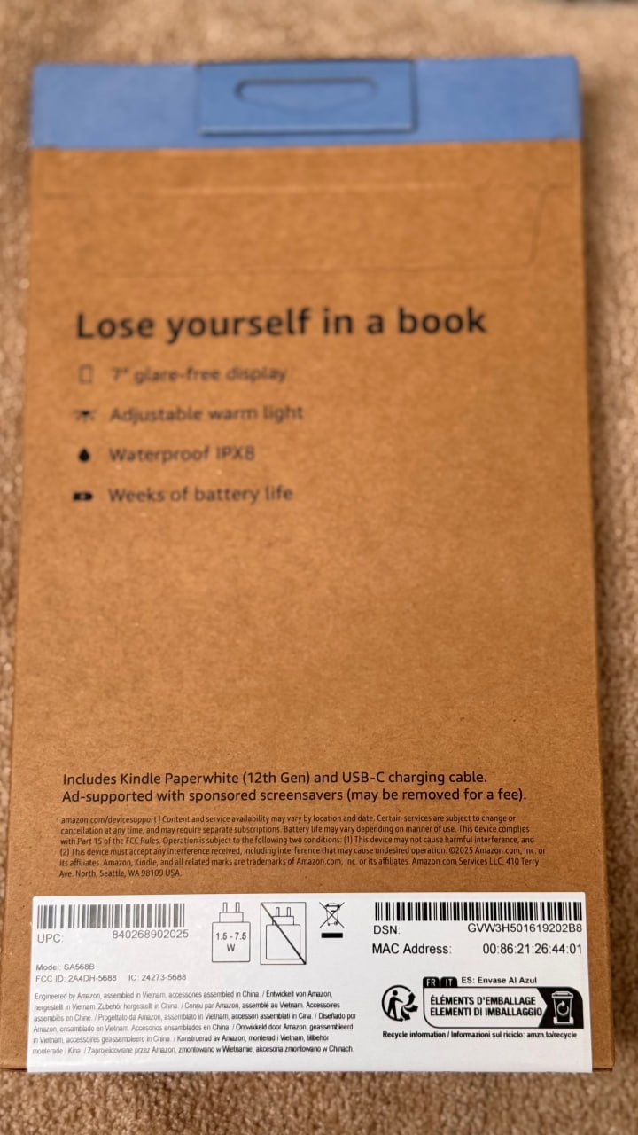 Amazon Kindle Paperwhite, розовая