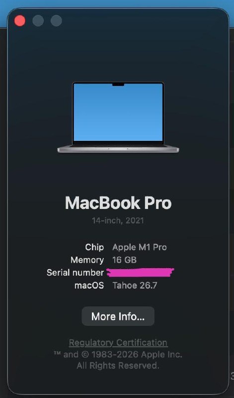 MacBook Pro 14 M1 Pro 16/512