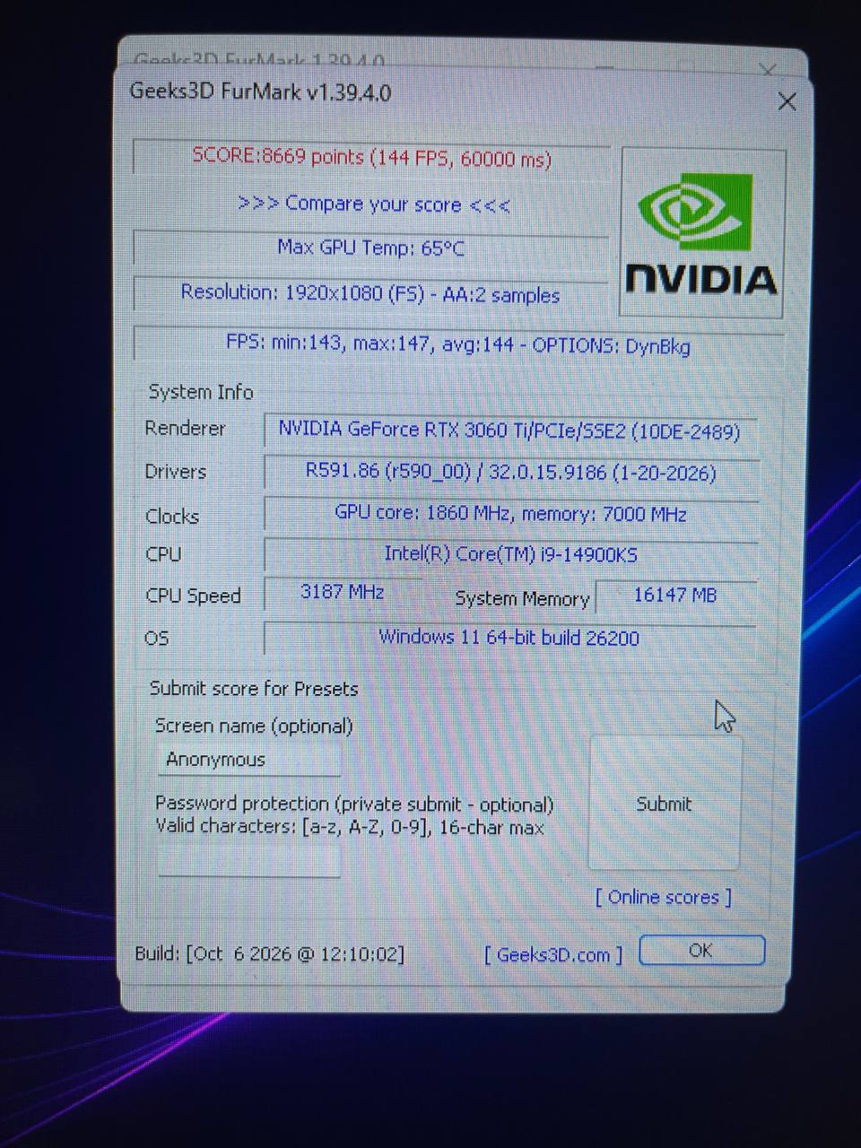 Видеокарта Gigabyte AORUS RTX 3060 Ti Master 8G (LHR)