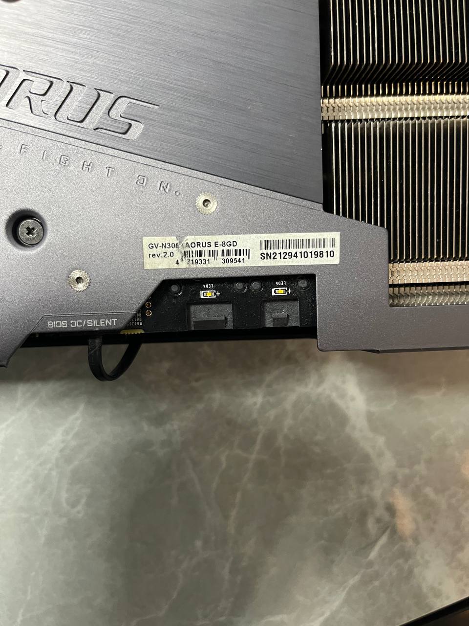Видеокарта Gigabyte AORUS RTX 3060 Ti Master 8G (LHR)