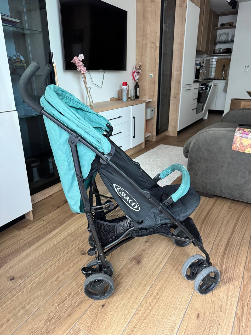 Детская прогулочная коляска Graco, мятная