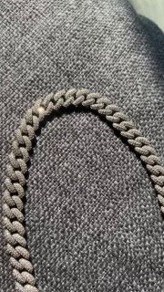 Цепь Cuban Link Ice Out с цирконием Swarovski, серебро 925