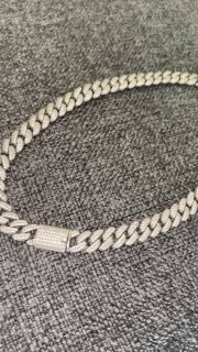 Цепь Cuban Link Ice Out с цирконием Swarovski, серебро 925