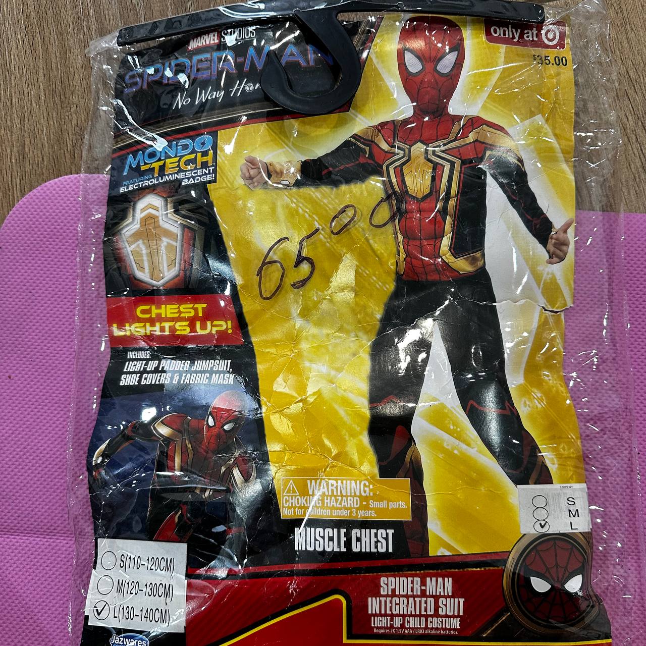 Детский костюм Spider-Man Marvel с подсветкой