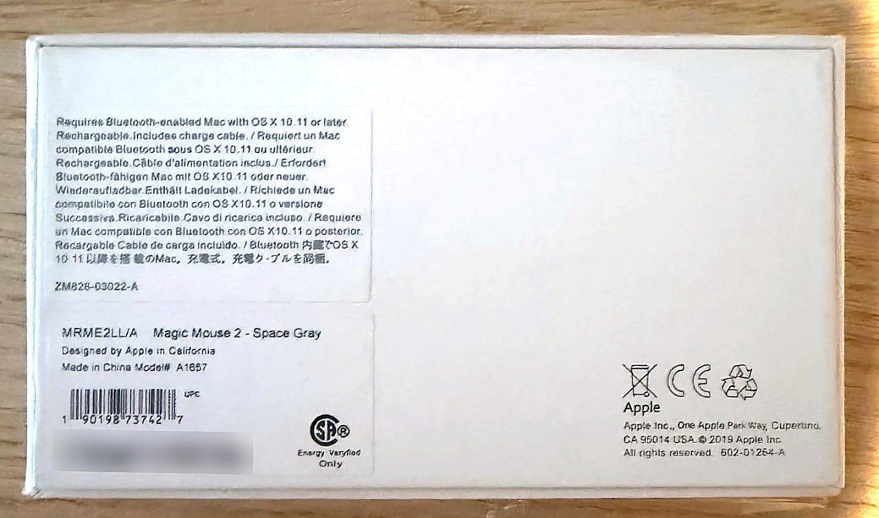 Apple Magic Mouse 2 Space Gray