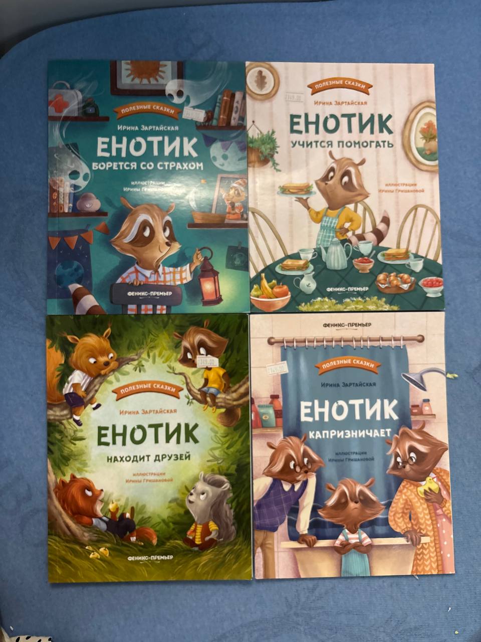 Набор из 4 книжек «Енотика»