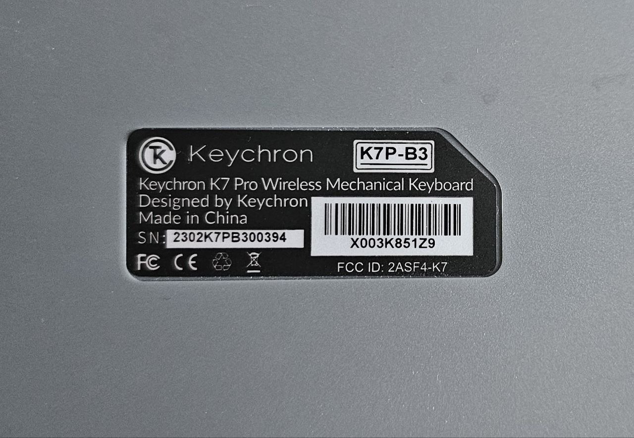 Механическая клавиатура Keychron K7 Pro