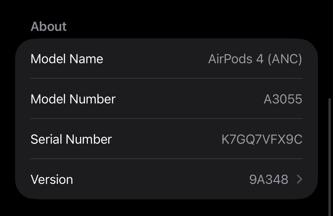 AirPods 4 с активным шумоподавлением