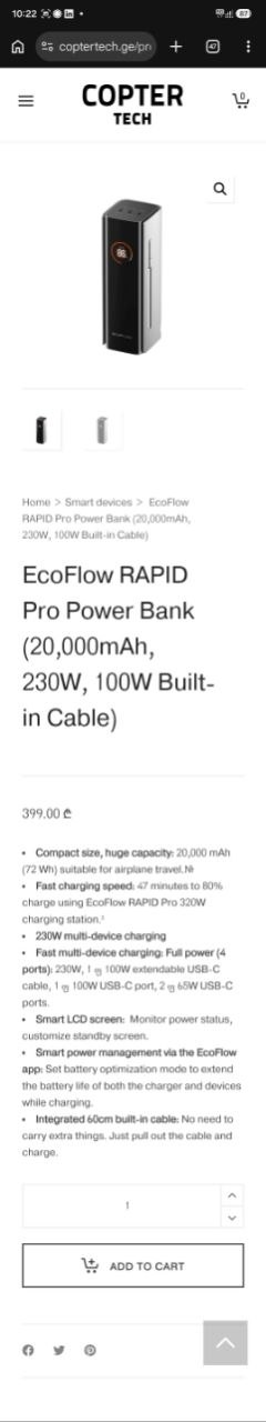 EcoFlow Rapid Pro Power Bank + Portable Solar Panel