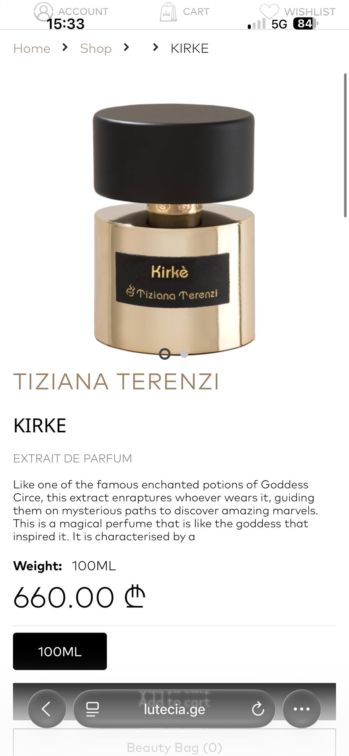 Парфюм Kirke Tiziana Terenzi 100ml