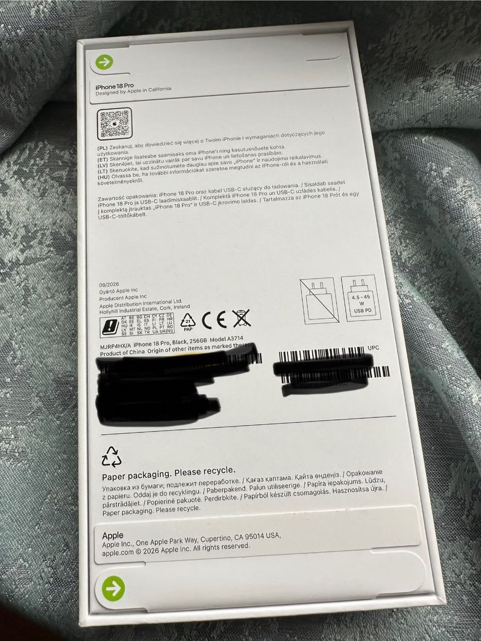 iPhone 18 Pro 256GB Black