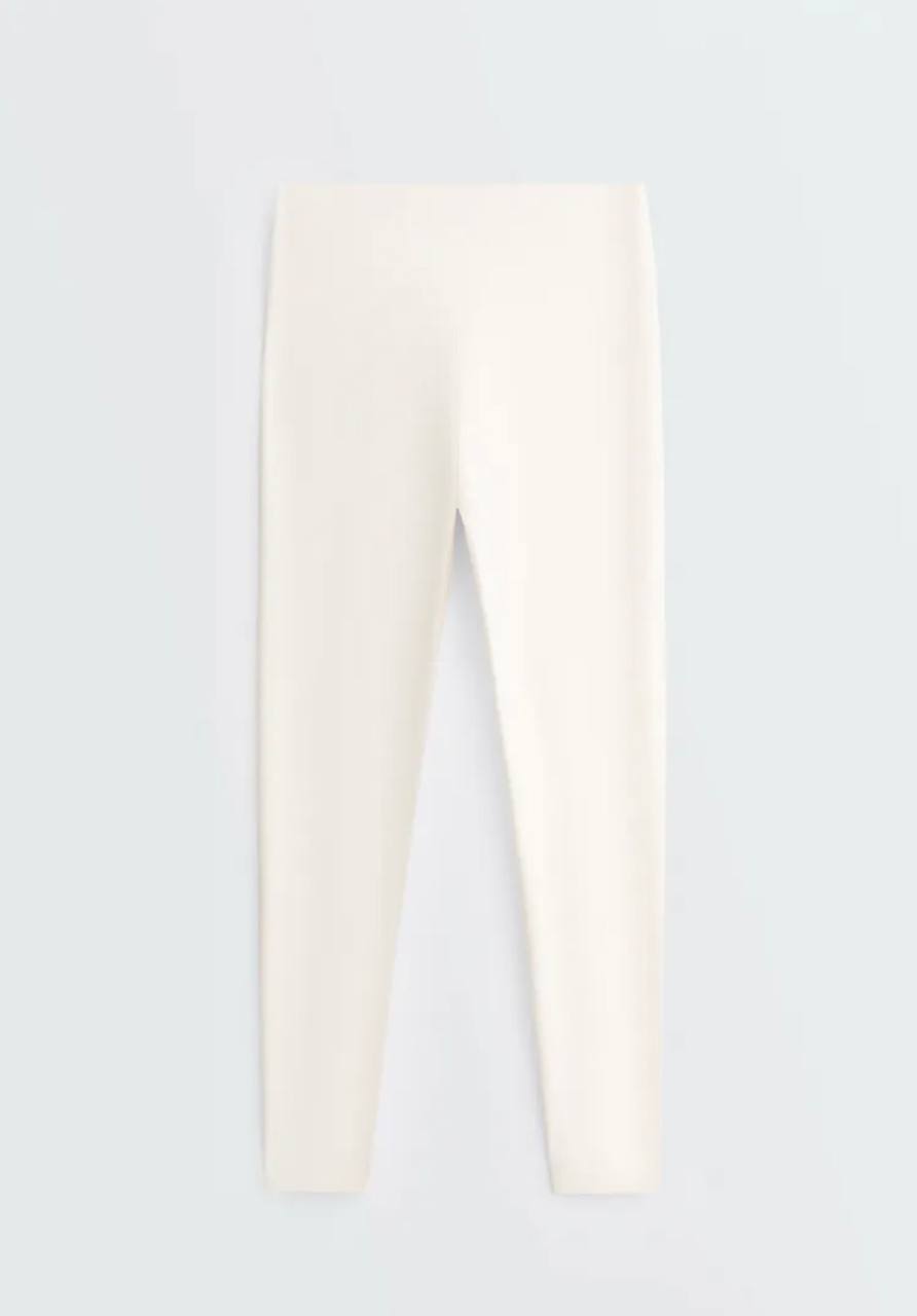 Леггинсы OYSHO Comfortlux молочные с завышенной талией