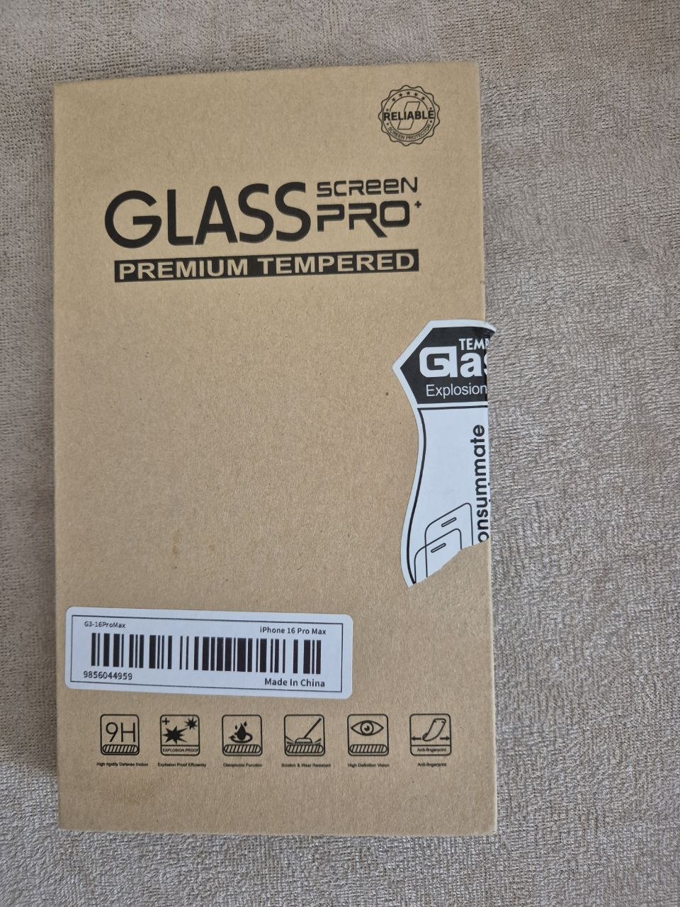 Защитное стекло SUPER GLASS ESD для iPhone 16 Pro Max 6.9″ (3 шт.)
