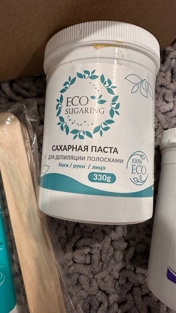 Набор для шугаринга: 2 пасты, 2 крема, тальк, палочки