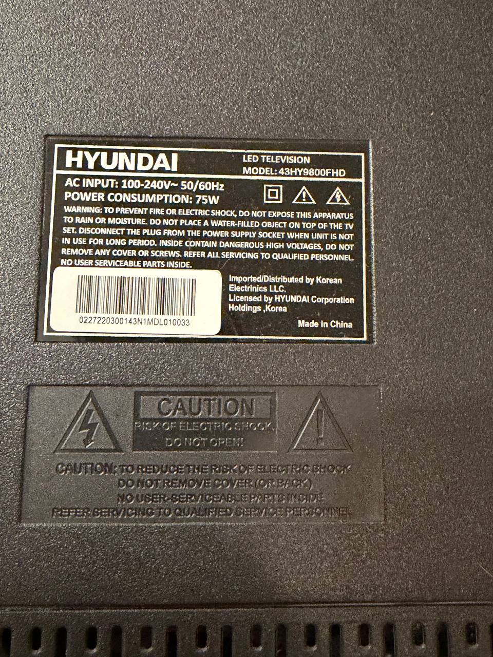 Телевизор Hyundai 43HY9800FHD 43 дюйма