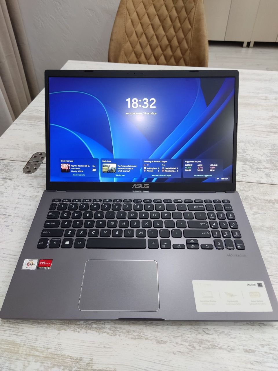 Ноутбук ASUS с AMD Athlon Silver 3050U, 20 ГБ ОЗУ, 224 ГБ