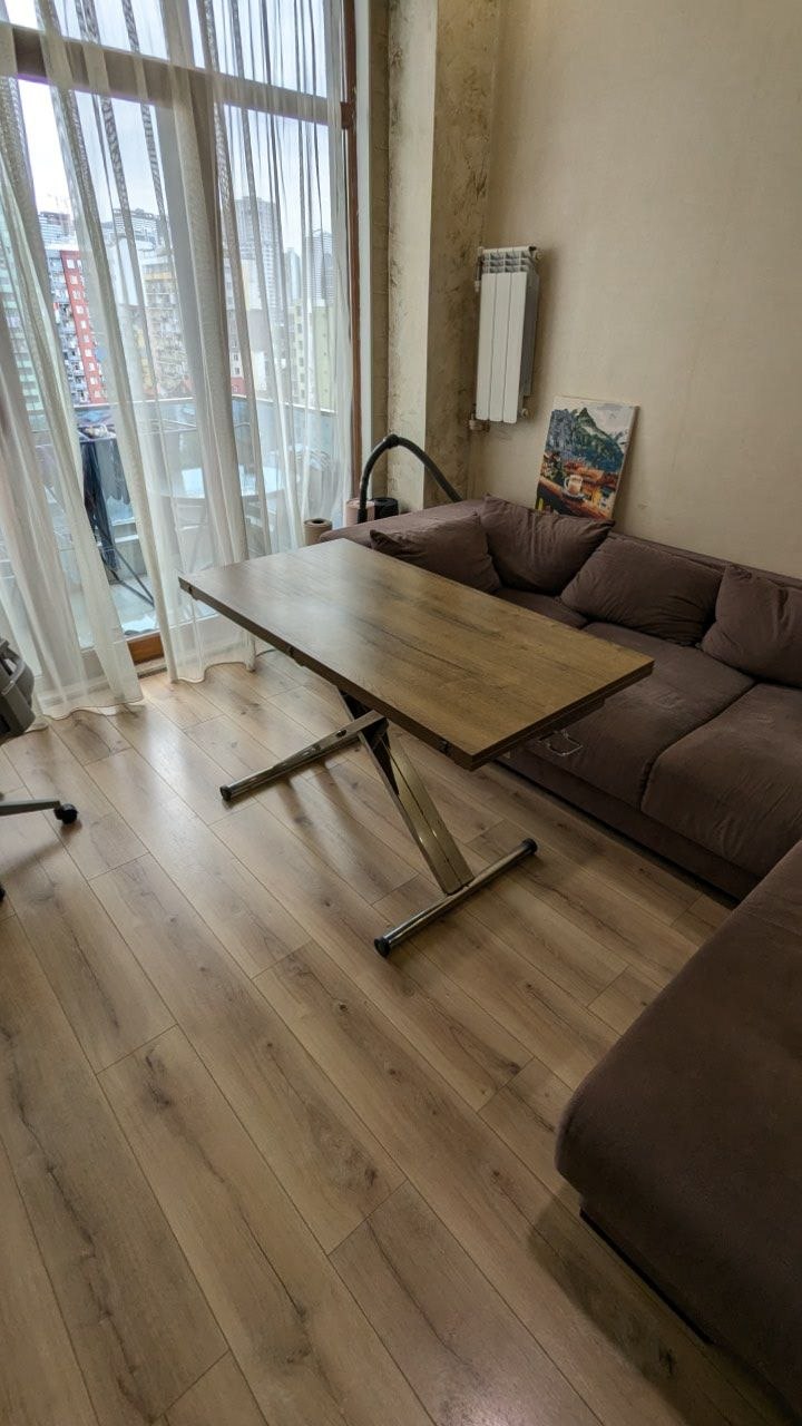 Раскладывающийся стол 120x60/120x120, высота 77 см
