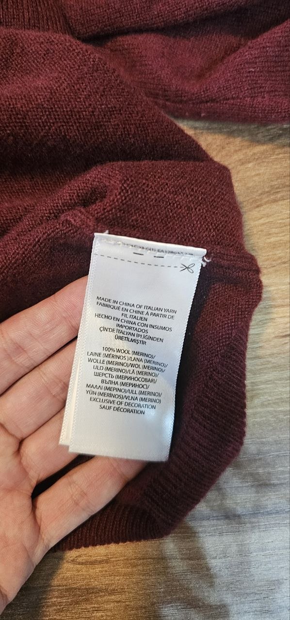 Мужской джемпер Polo Ralph Lauren, размер L, бордовый