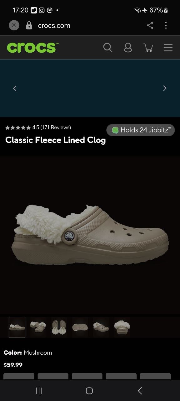 Crocs Classic Fleece Lined Clog, размер 42-43