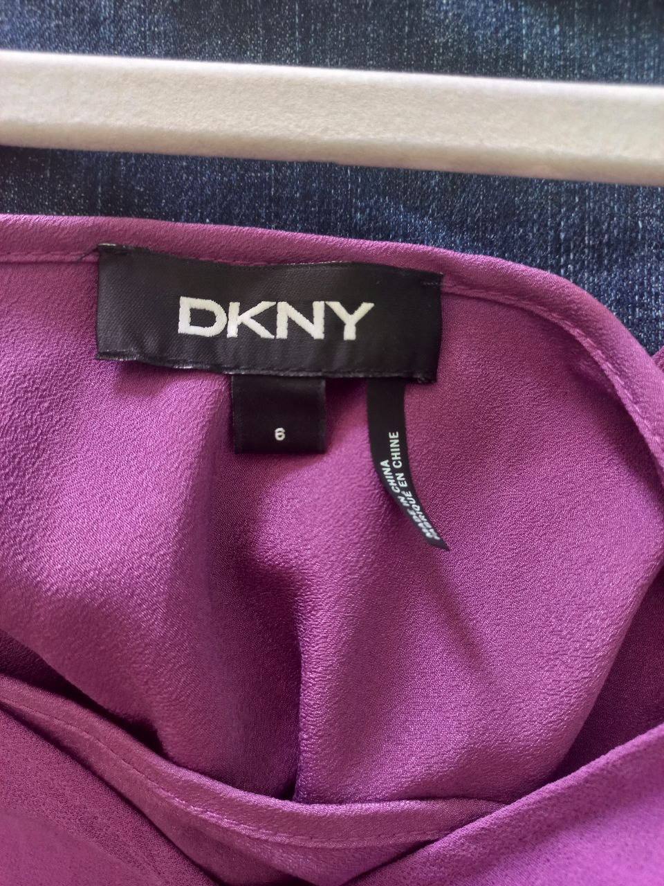 Дизайнерское летнее платье Donna Karen (DKNY), фиолетовое, размер 6-8