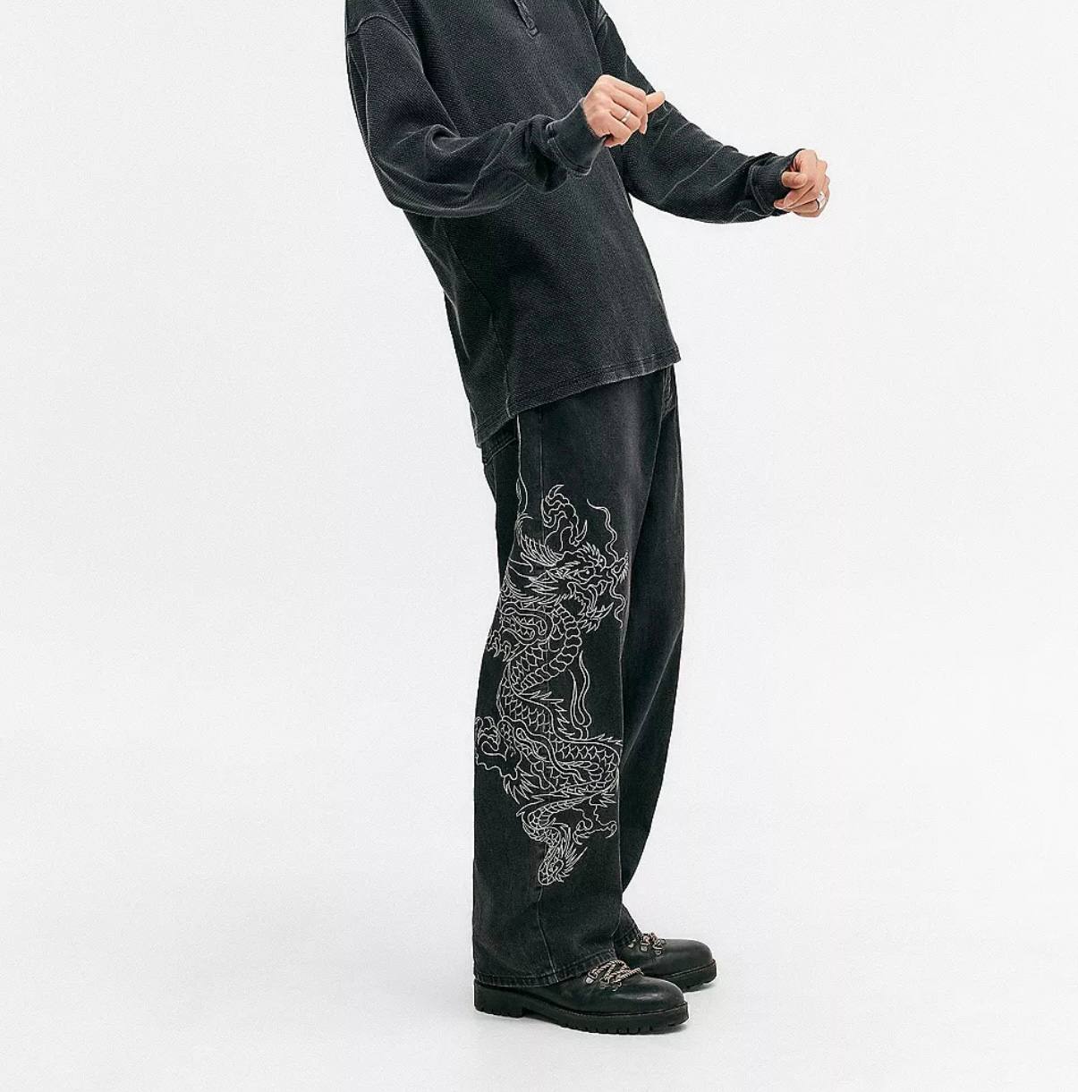 Ed Hardy x Urban Outfitters Dragon Embroidered Jeans