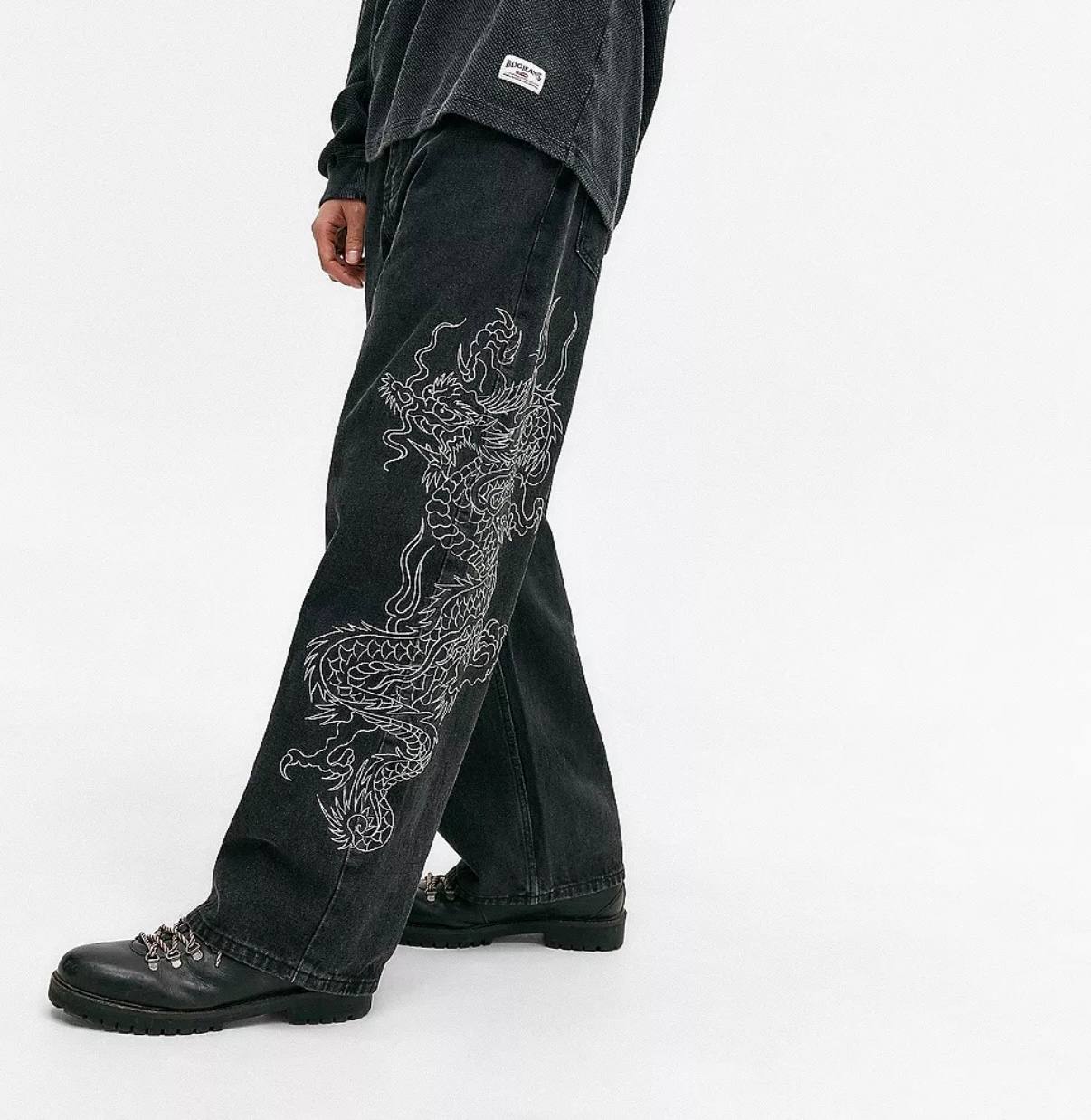 Ed Hardy x Urban Outfitters Dragon Embroidered Jeans