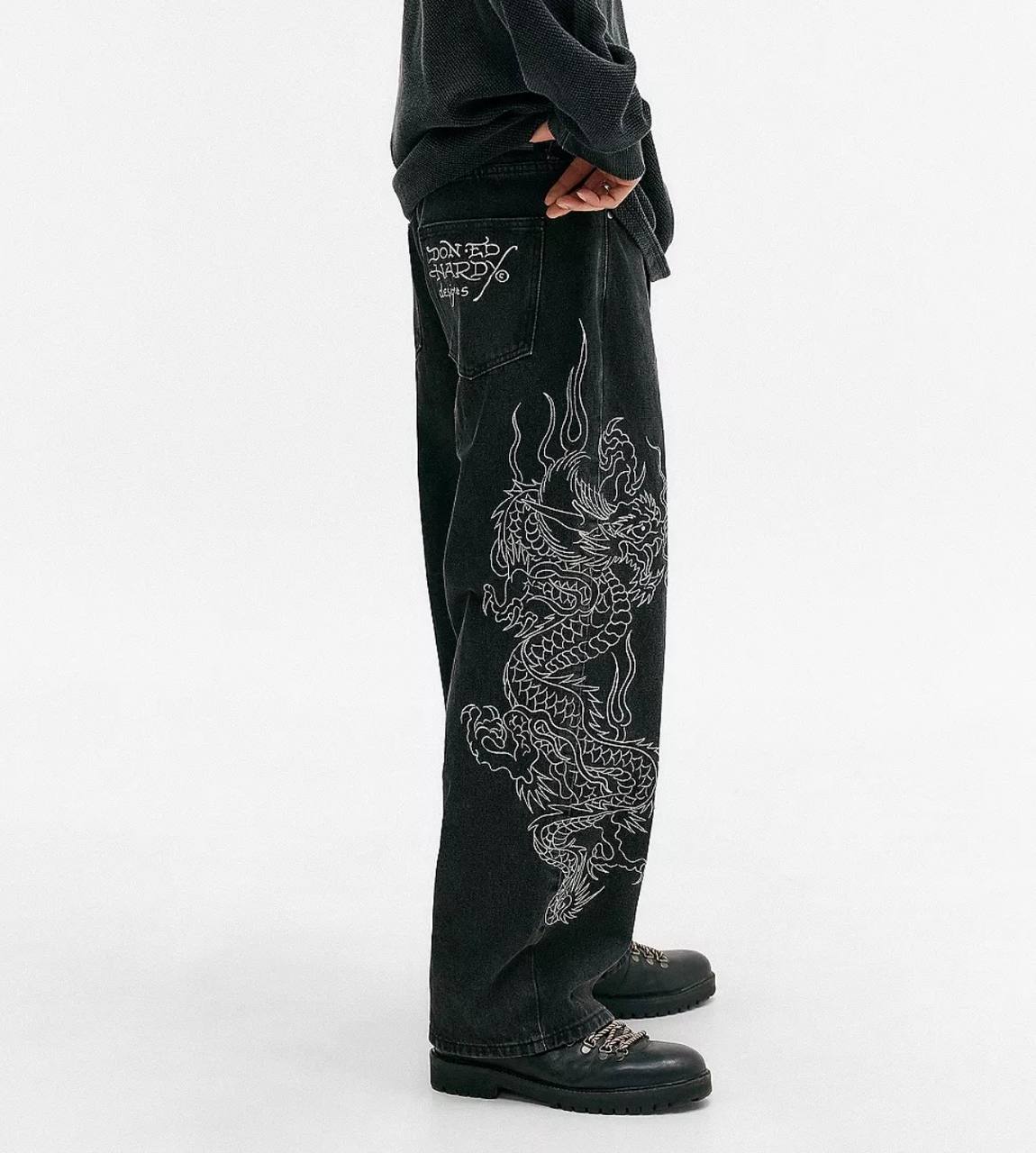 Ed Hardy x Urban Outfitters Dragon Embroidered Jeans