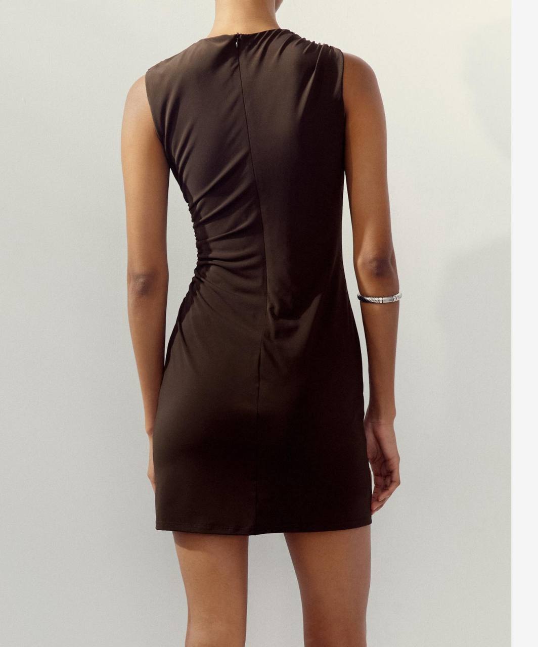 Мини-платье Zara с драпировкой, размер XS