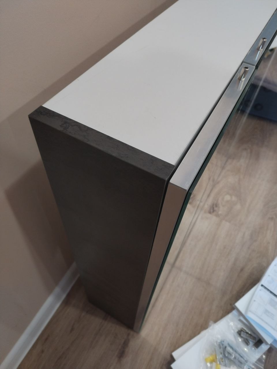 Зеркало для ванной комнаты с полками, 74×61 см