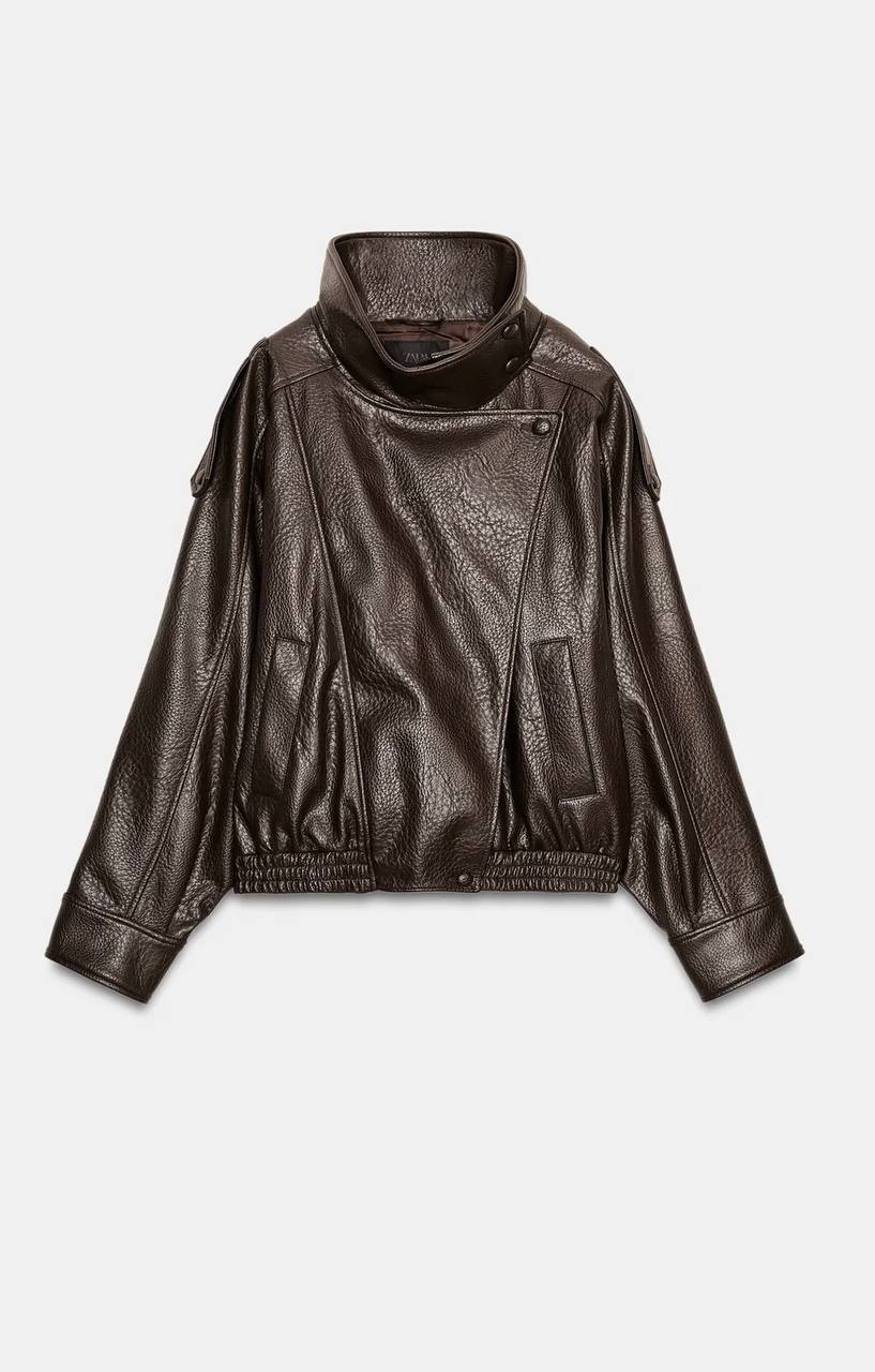 Кожаная куртка Zara