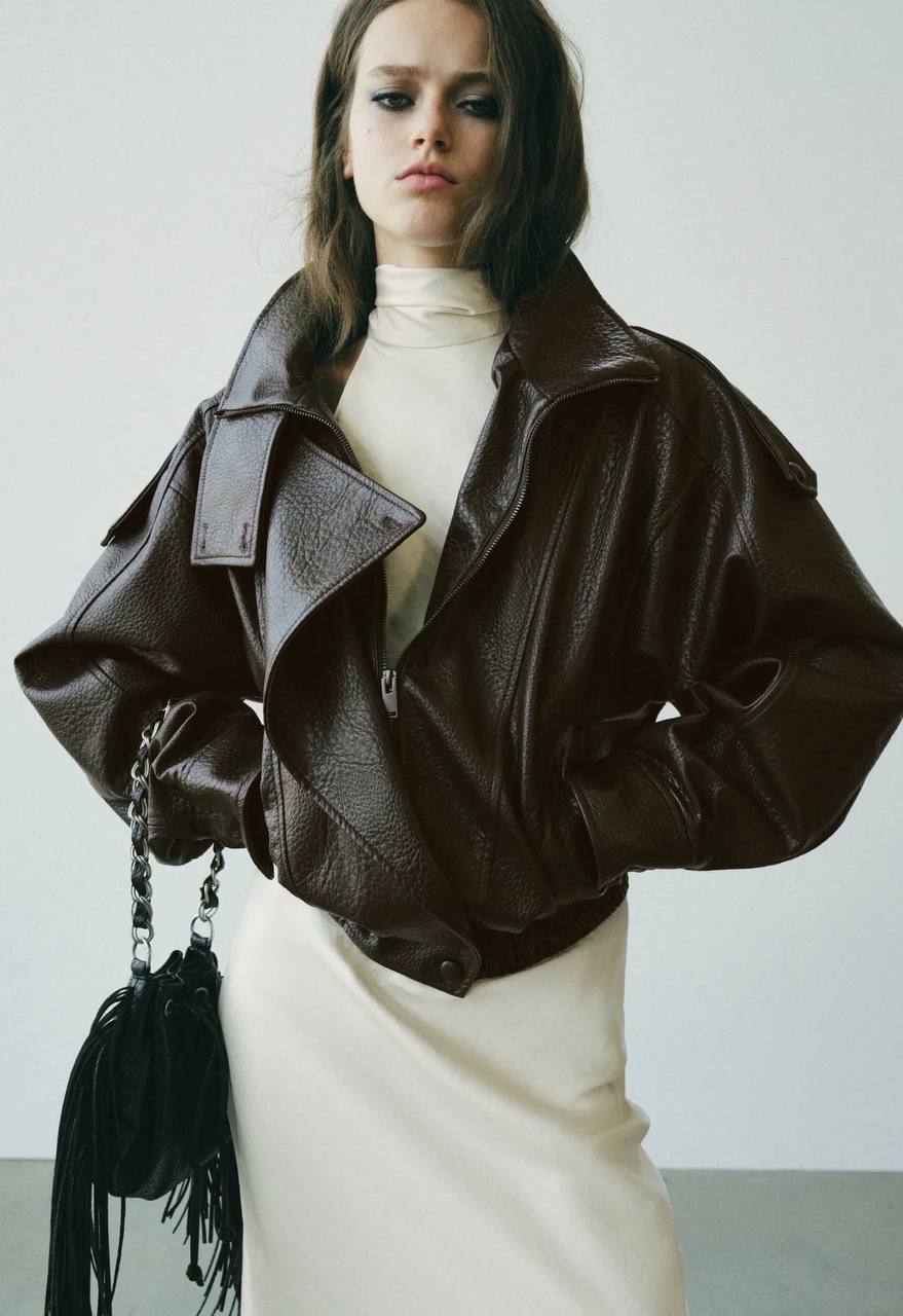 Кожаная куртка Zara