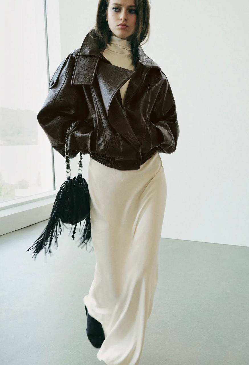 Кожаная куртка Zara