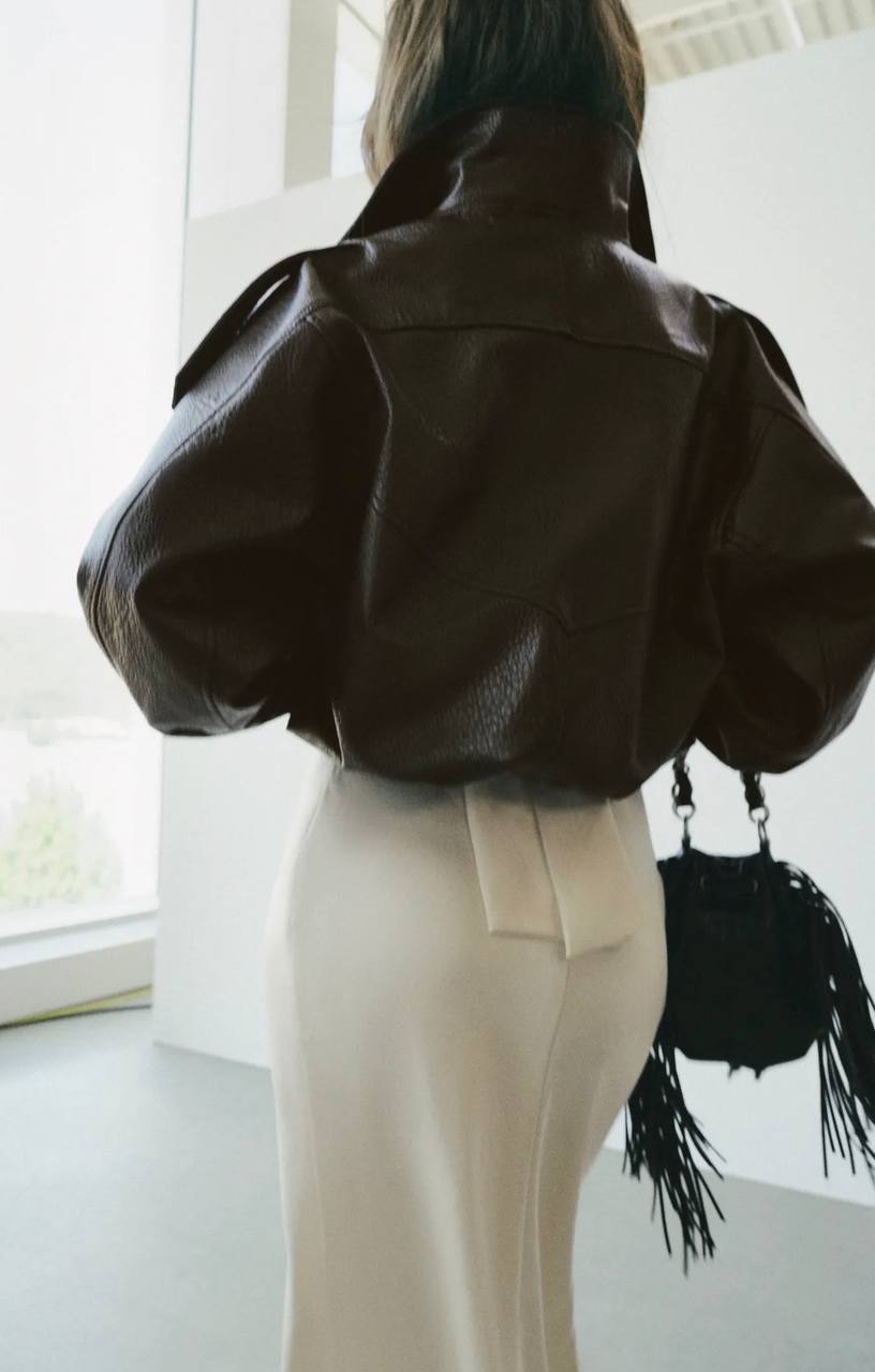 Кожаная куртка Zara