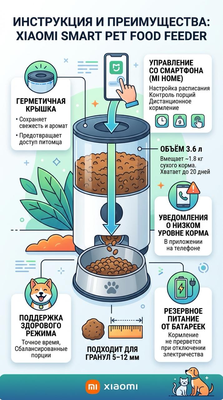 Xiaomi Smart Pet Food Feeder (автокормушка для животных)