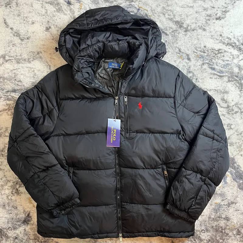 Пуховик Polo Ralph Lauren с капюшоном, чёрный