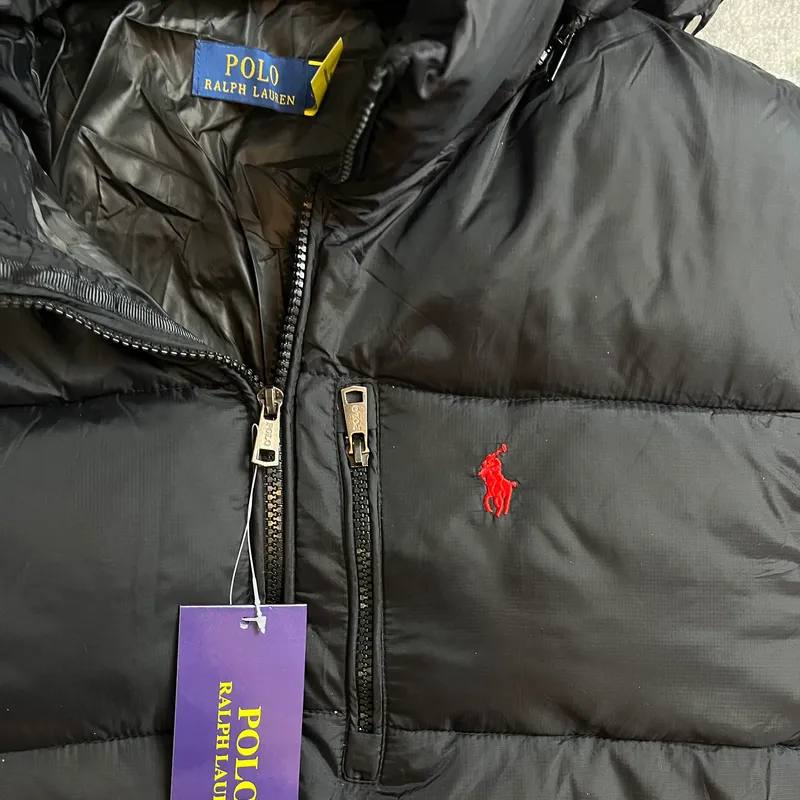 Пуховик Polo Ralph Lauren с капюшоном, чёрный