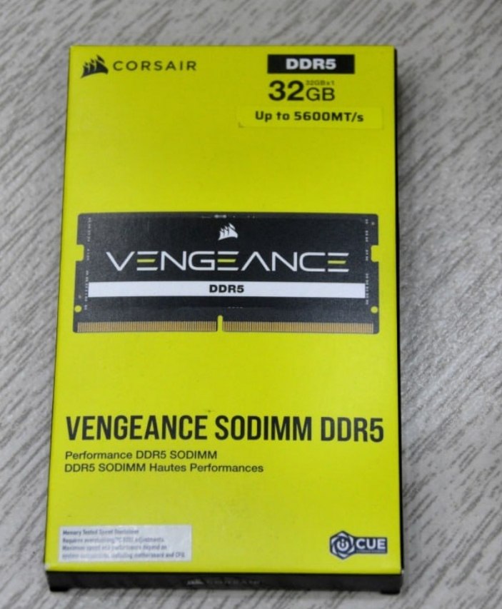 Оперативная память CORSAIR Vengeance SODIMM DDR5 32GB 5600MHz CL48