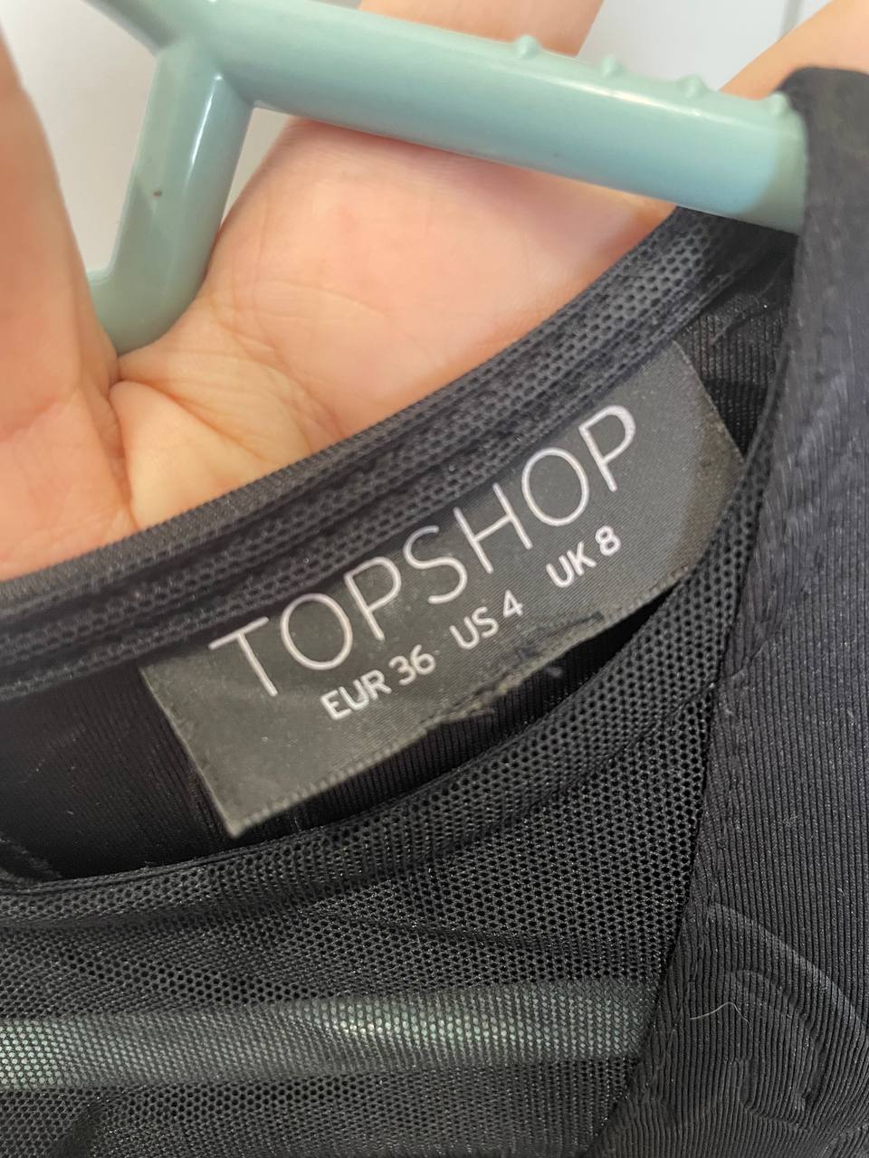 Чёрное платье Topshop с прозрачной вставкой