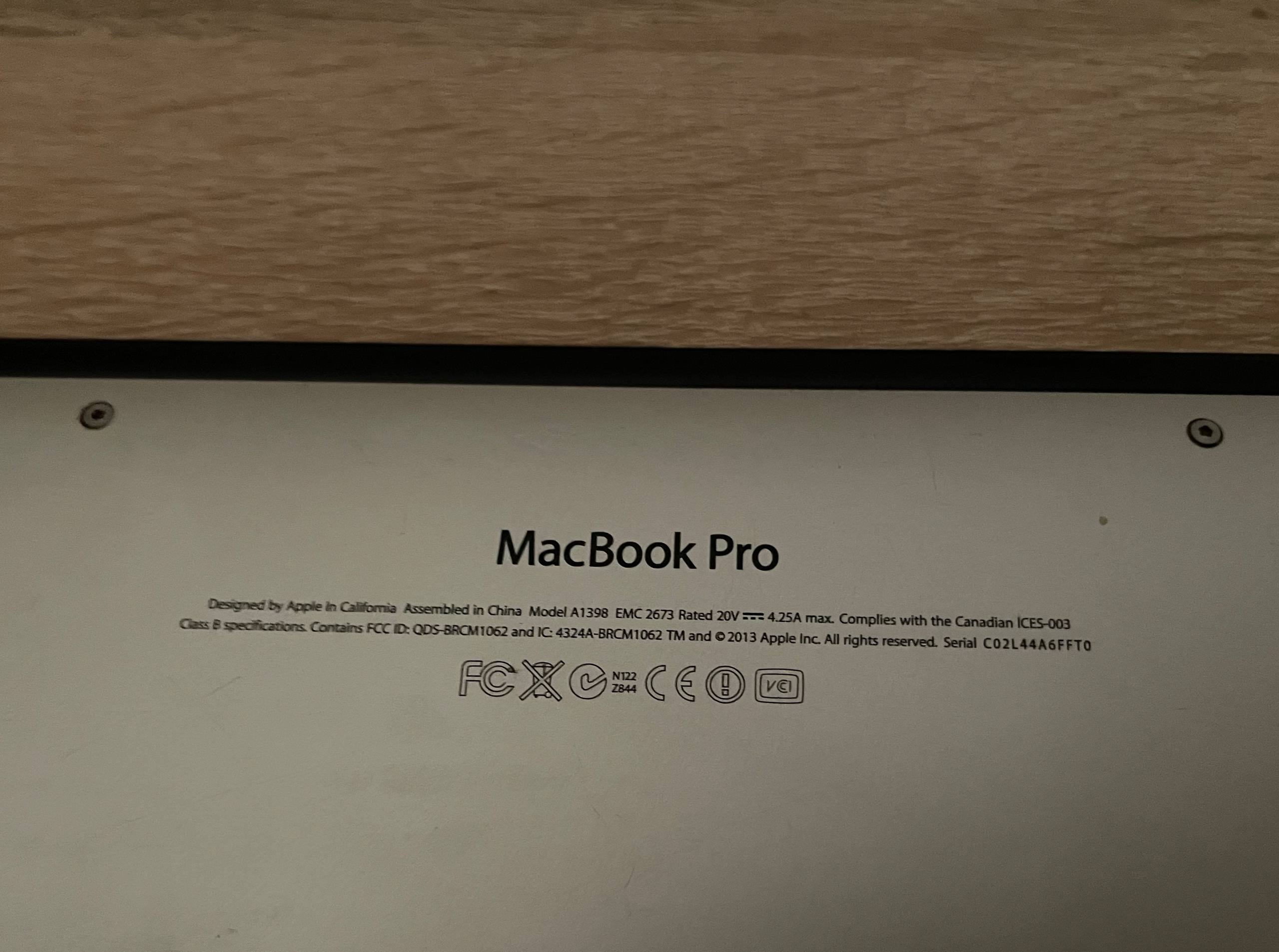 Apple MacBook Pro Retina 13″ (Early 2013)