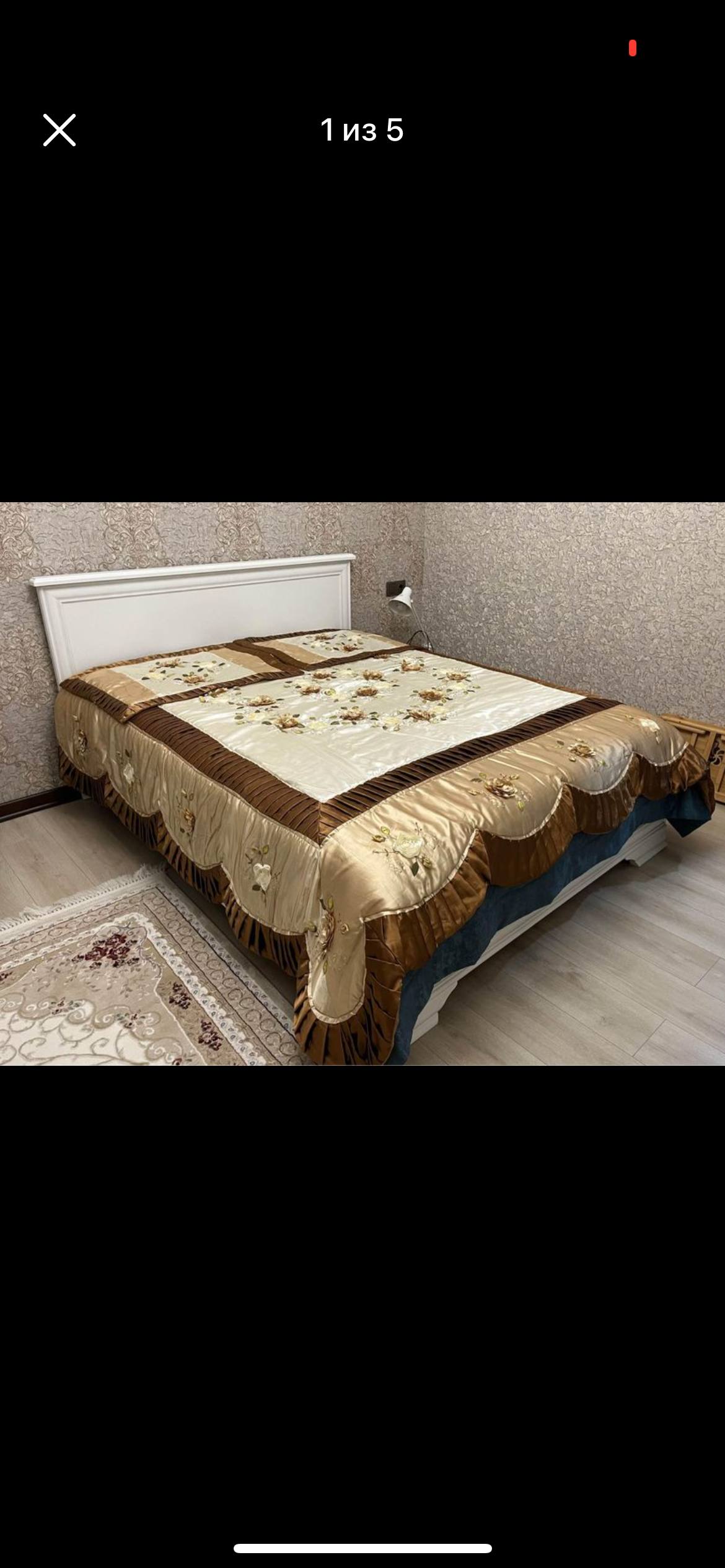 Нарядное покрывало с вышивкой + 2 наволочки